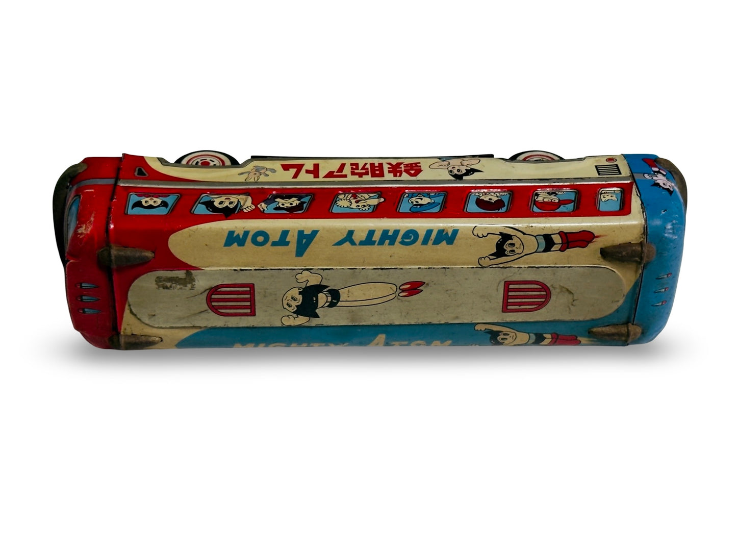 Vintage Mighty Atom (Astro Boy) Tin Bus – 1960s Japan Tin Toy – Tezuka Osamu Era