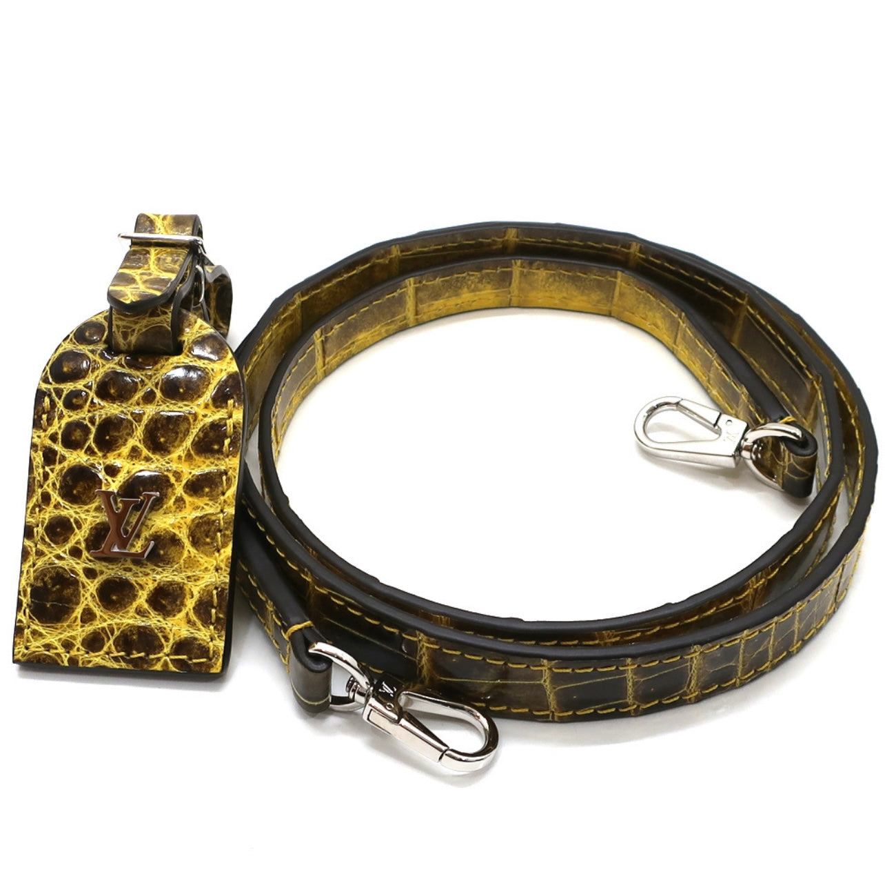 Louis Vuitton City Steamer N94977 Jaune Sahara Exotic Crocodile Leather Bag Yellow Croco Handbag Shoulder Strap VIP Edition Full Set Luxury