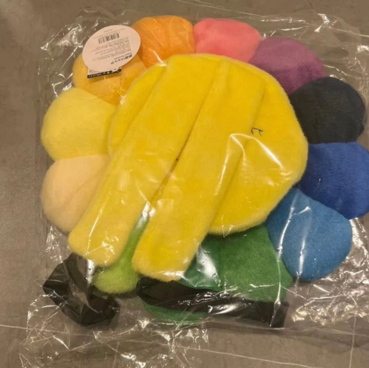 Takashi Murakami Kaikai Kiki Rainbow Flower Plush Backpack · Authentic Collector Soft Sculpture