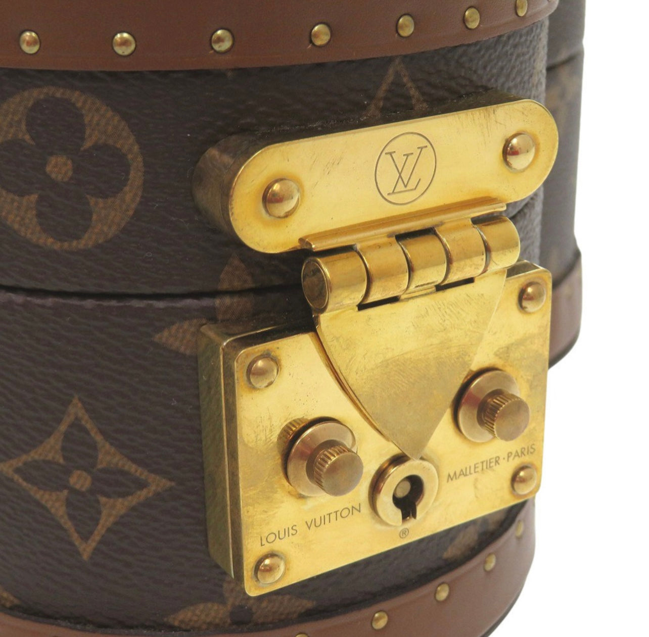 Louis Vuitton Blooming Flower Jewelry Box M11117 Monogram Canvas Brown Gold Hardware Rare Collectible Trunk-Style Case Unused S-Rank