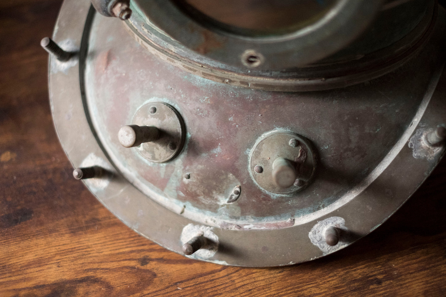 Antique Japanese TOA Diving Helmet Bronze Shōwa Era Commercial Diver Helmet Industrial Maritime Artifact Authentic Patina