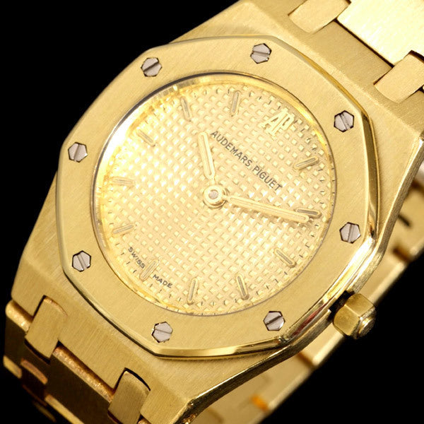 Audemars Piguet Royal Oak 18K Yellow Gold Petite Tapisserie Quartz Watch Ref. 66339BA.00.0722BA
