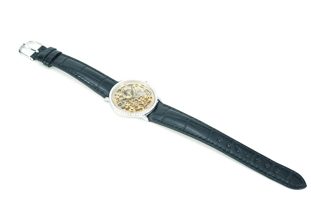 Audemars Piguet Skeleton 18K White Gold Diamond Bezel Sultan of Oman Khanjar Vintage Watch