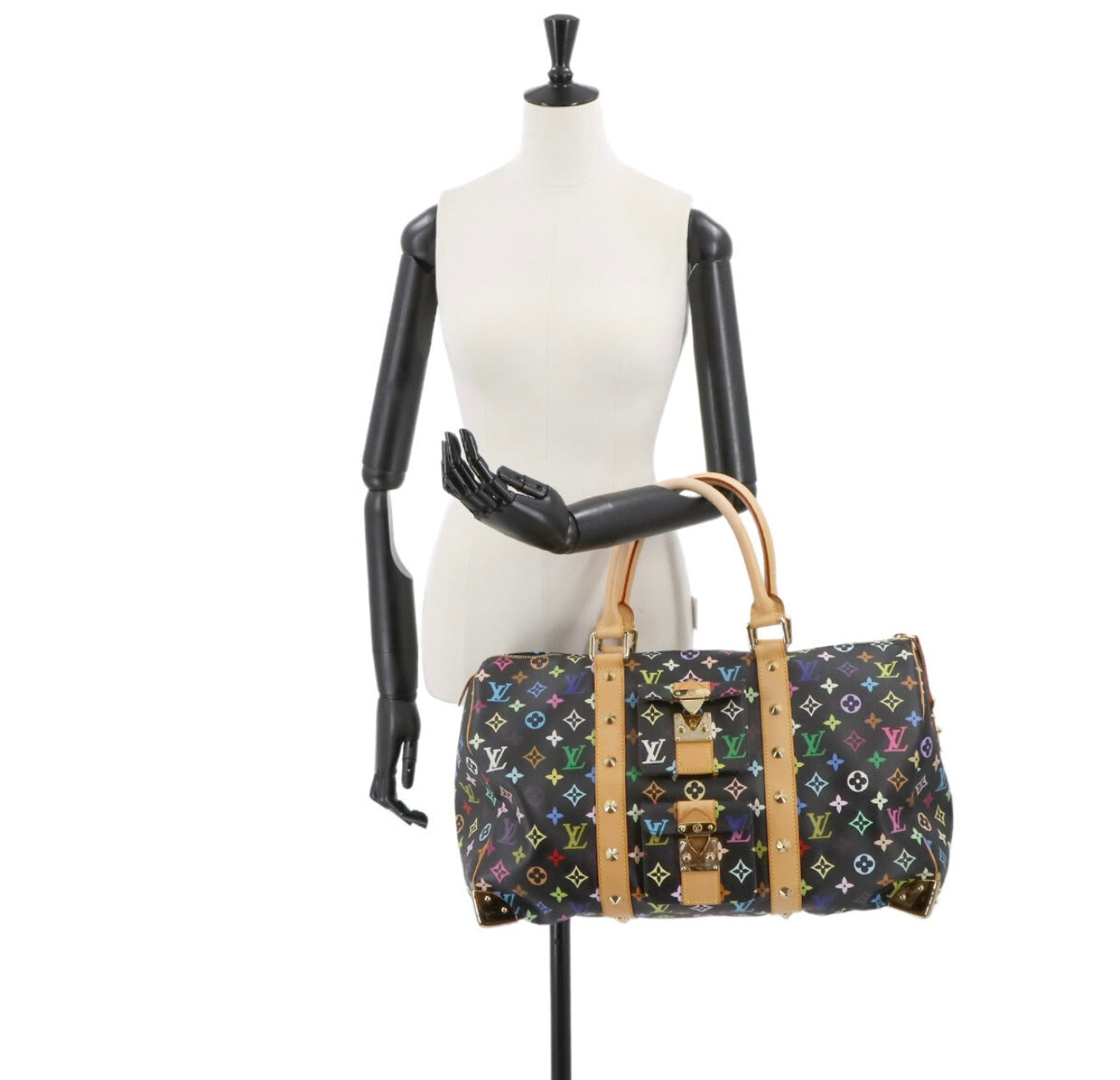 Louis Vuitton Multicolore Keepall 45 Noir M92640 – Murakami Era Limited Boston Bag, Gold Hardware, Near-Unused Collector Condition