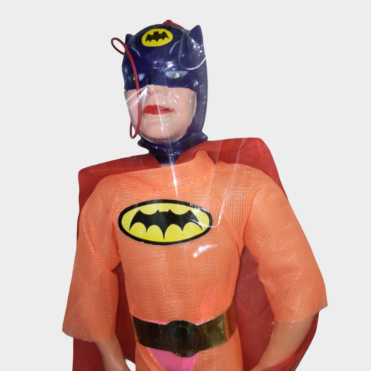 Batman Soft Vinyl Figure 24cm Hong Kong Export Sofubi Bagged with Space Flyman Header Card