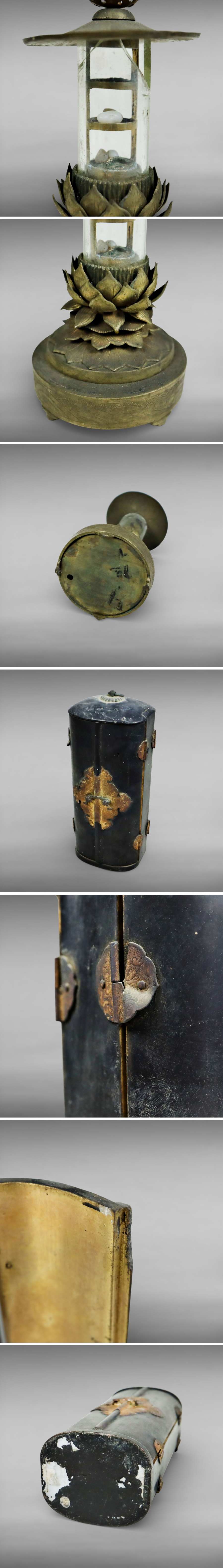 Edo Period Gilt Portable Zushi Shrine with Four Heavenly Kings (Shitennō) Panels | Japanese Buddhist Devotional Altar