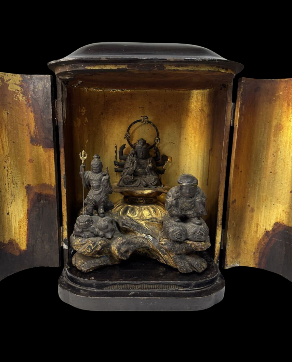 Edo Period Zushi with Benzaiten, Daikokuten & Bishamonten – Japonista
