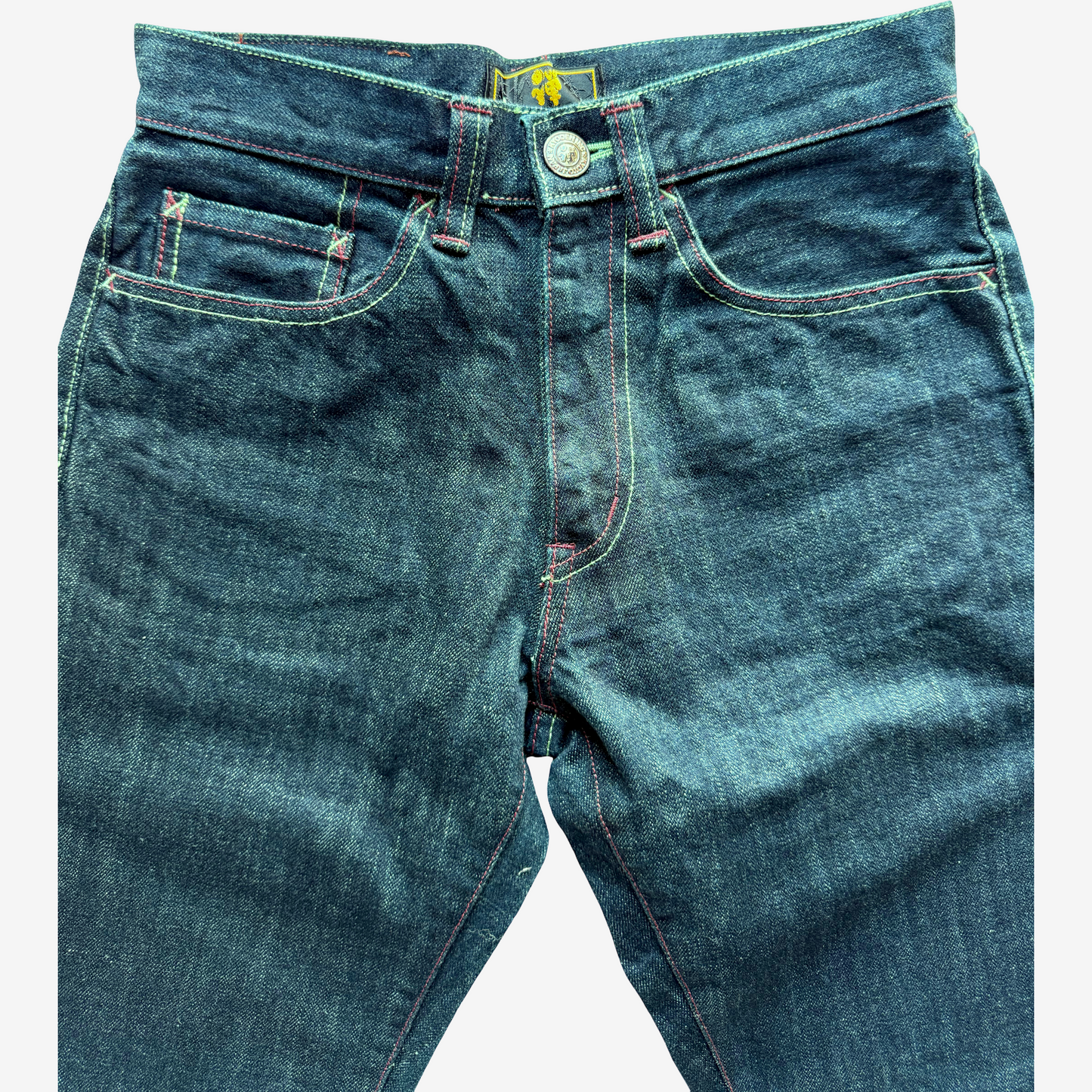 Zen by Kyoto Premium Hand-Painted Koi Carp Selvedge Denim Jeans | Japanese Artisan Denim | Zen Original Indigo Jeans | W30