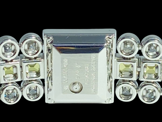 Harry Winston Signature Baguette Jewelry Watch 120LQ14W WG × Fancy Yellow & White Diamonds – Ultra High Jewelry Timepiece – SA Rank