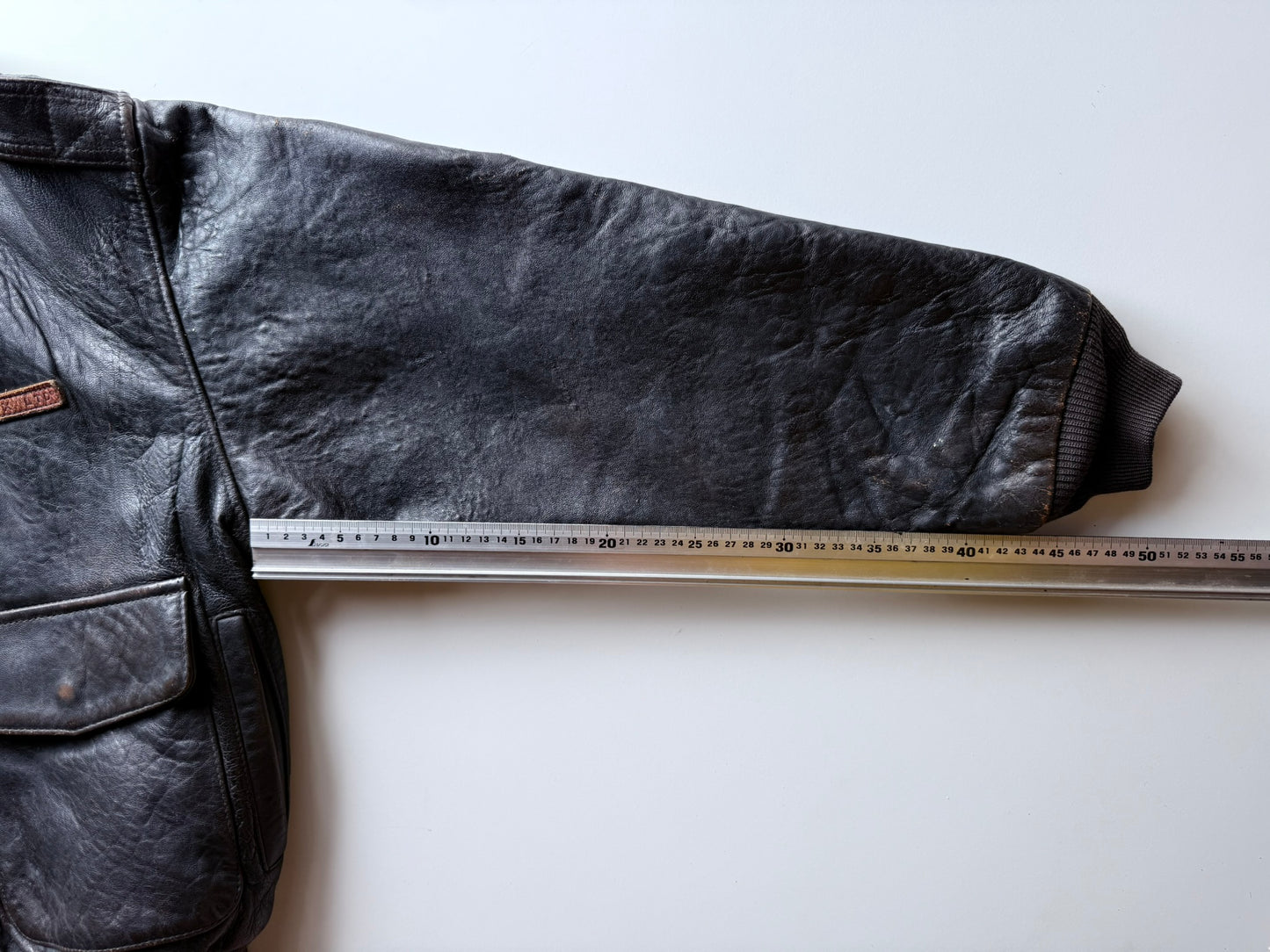 Avirex A-2 Military Glen Miller Flight Bomber Leather Jacket ( Size : )