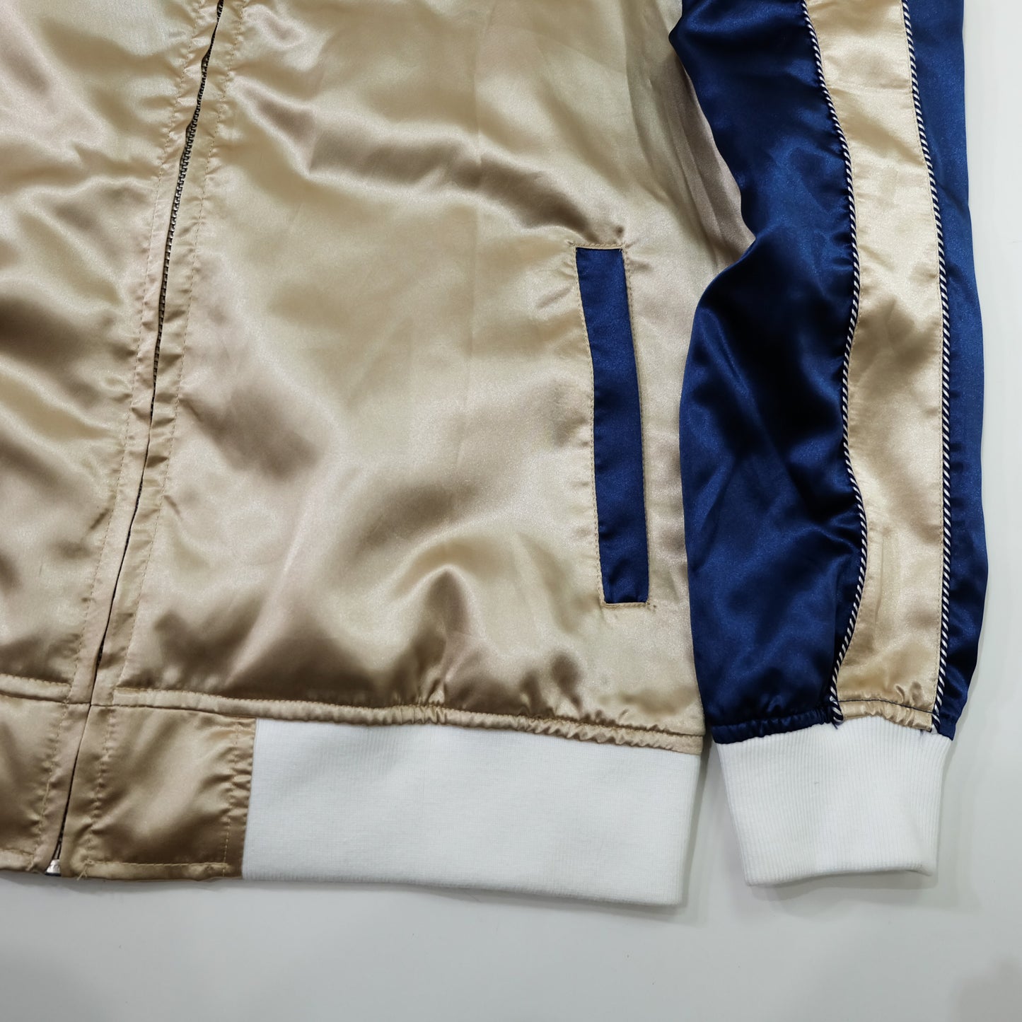 DOWBL On The Wave Hawaiian Hula Girl Sukajan Jacket Size M | Japan Embroidered Aloha Souvenir Bomber