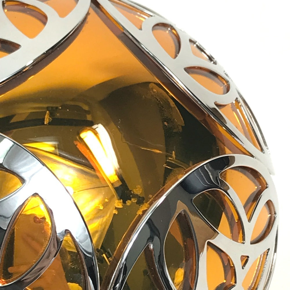 Louis Vuitton M47005 Holiday Ornament Ball in Gold & Silver Metal with Monogram Trunk Case, Keys and Hooks