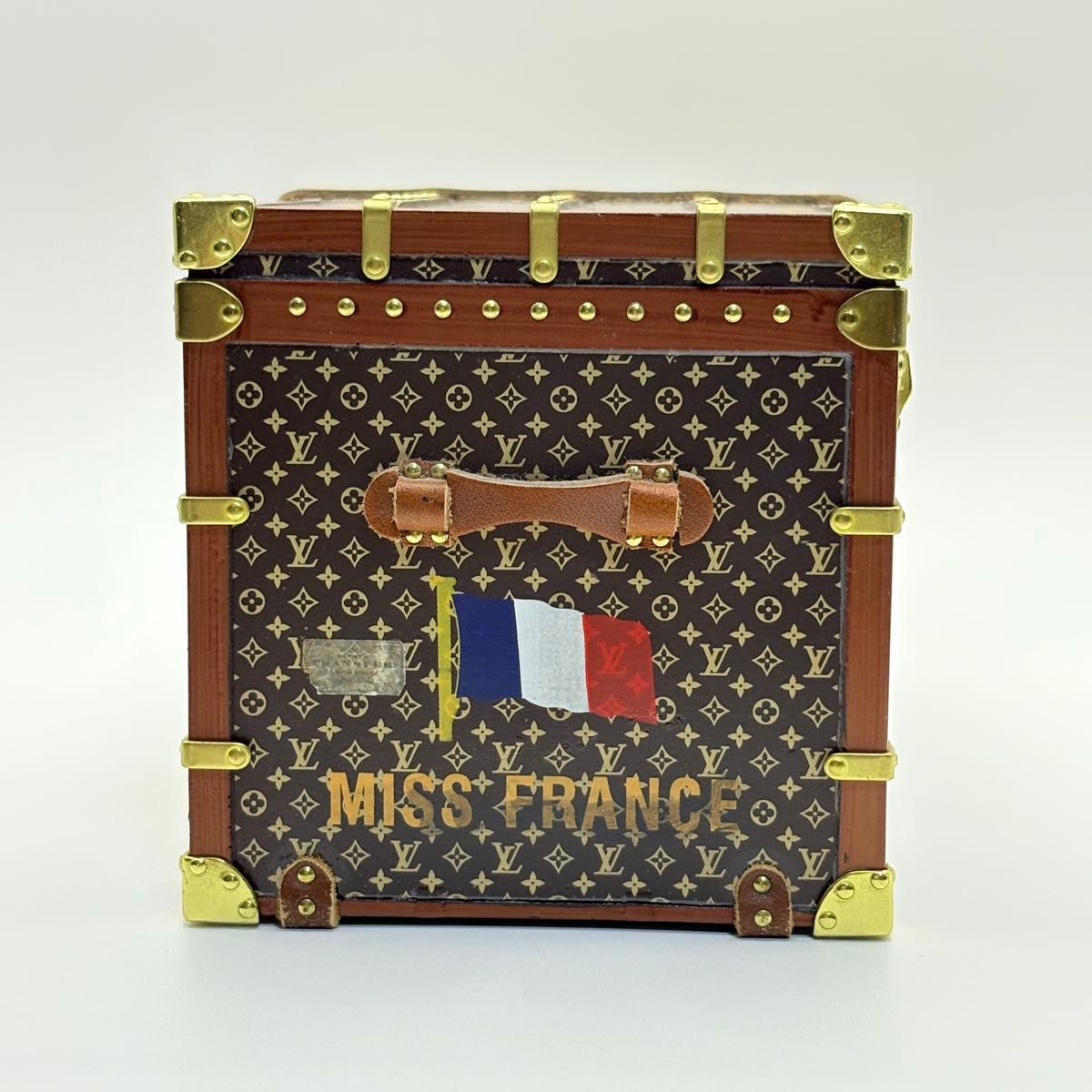 Louis Vuitton Miss France Paperweight M99408, Monogram Miniature Courrier Trunk, VIP Gift, circa 2010