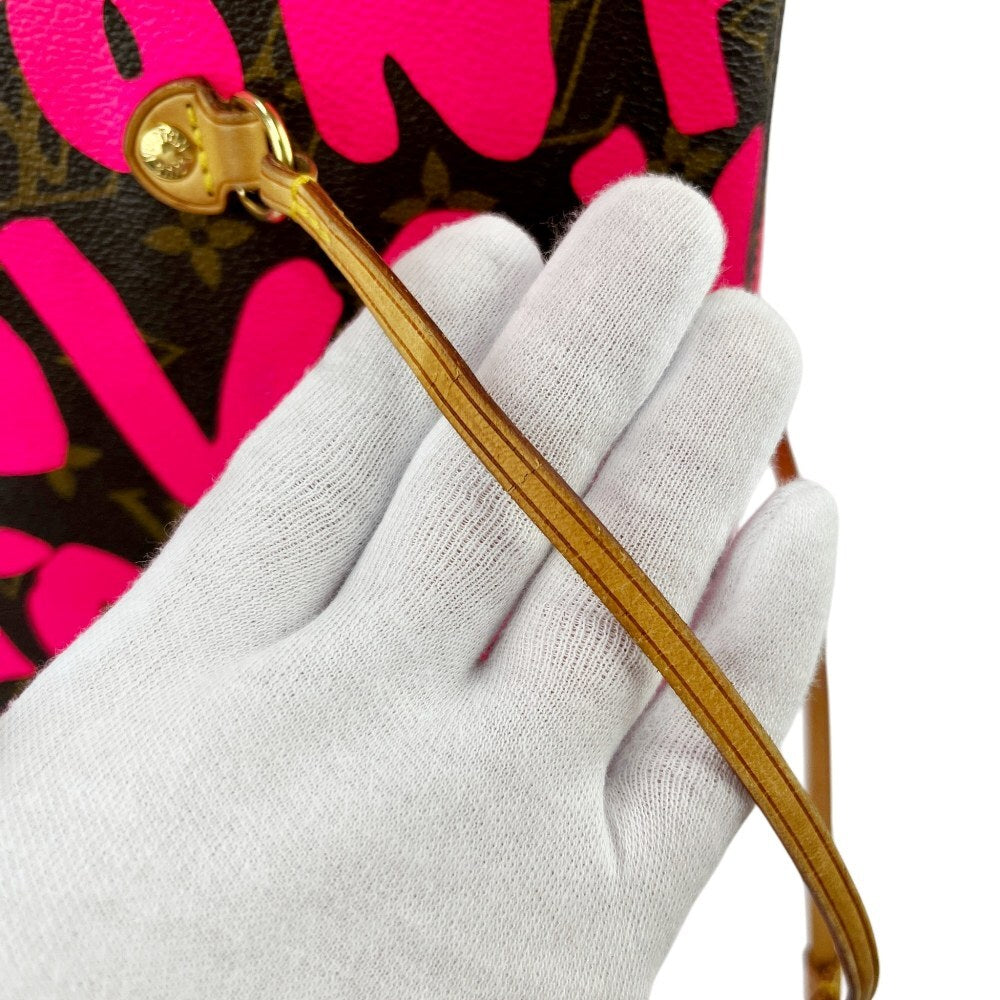 Louis Vuitton × Stephen Sprouse Neverfull GM M93701, Fuchsia Monogram Graffiti Tote, 2009