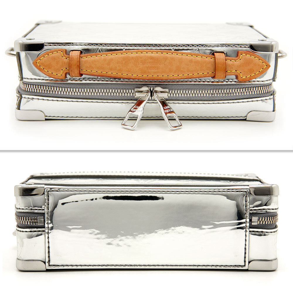 Louis Vuitton Neo PDV Mirror Briefcase M58755 – Silver Monogram Mirror Canvas · Vachetta Handles · Large Men’s Business Bag · RFID Tag · S Rank