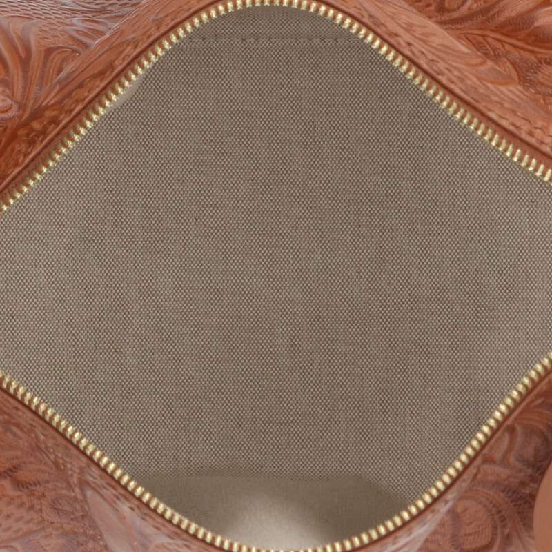 Louis Vuitton M11567 Horseshoe-Speedy Carved Leather Emboss Shoulder Bag Brown – Rare LV Artisanal Collector Piece