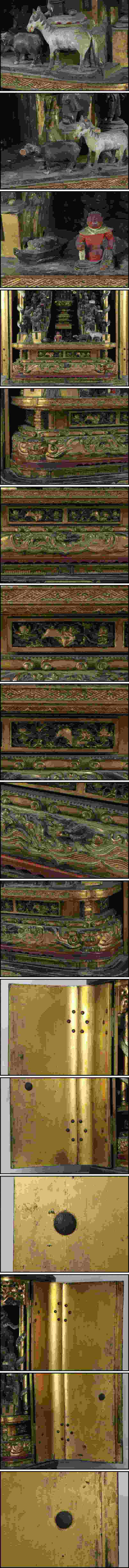 Monumental Multi-Figure Zushi Shrine (100cm Class) - Eight-Armed Benzaiten + Four Guardian Kings + Fifteen Attendants - (Temple / Estate-Scale Interior Shrine, Museum-Class)