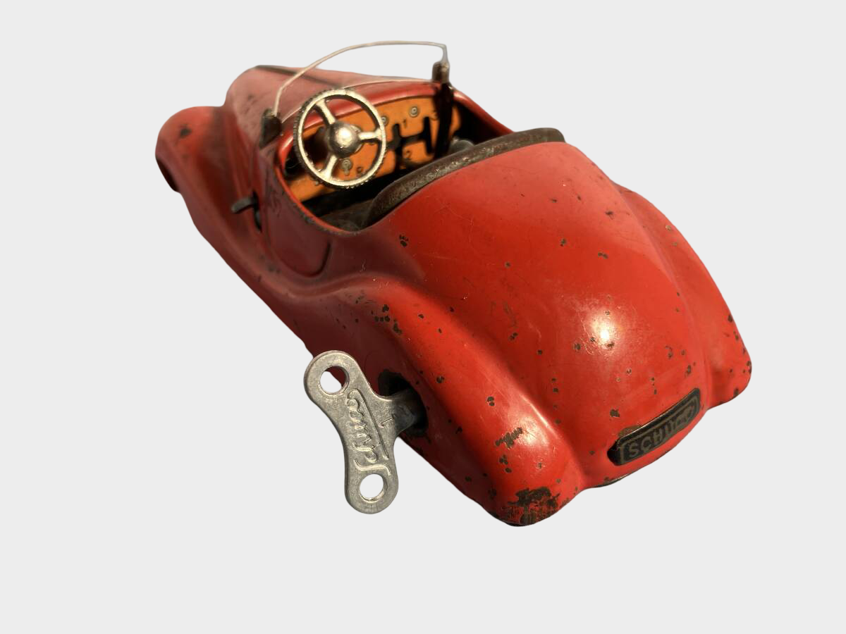 Pre-War German Schuco Examico 4001 Tin Wind-Up Roadster Made in Germany