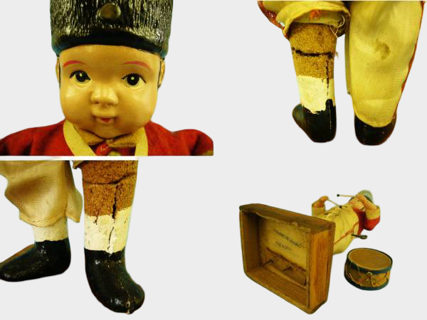 Prewar Japanese Celluloid Drummer Boy Wind-Up Toy