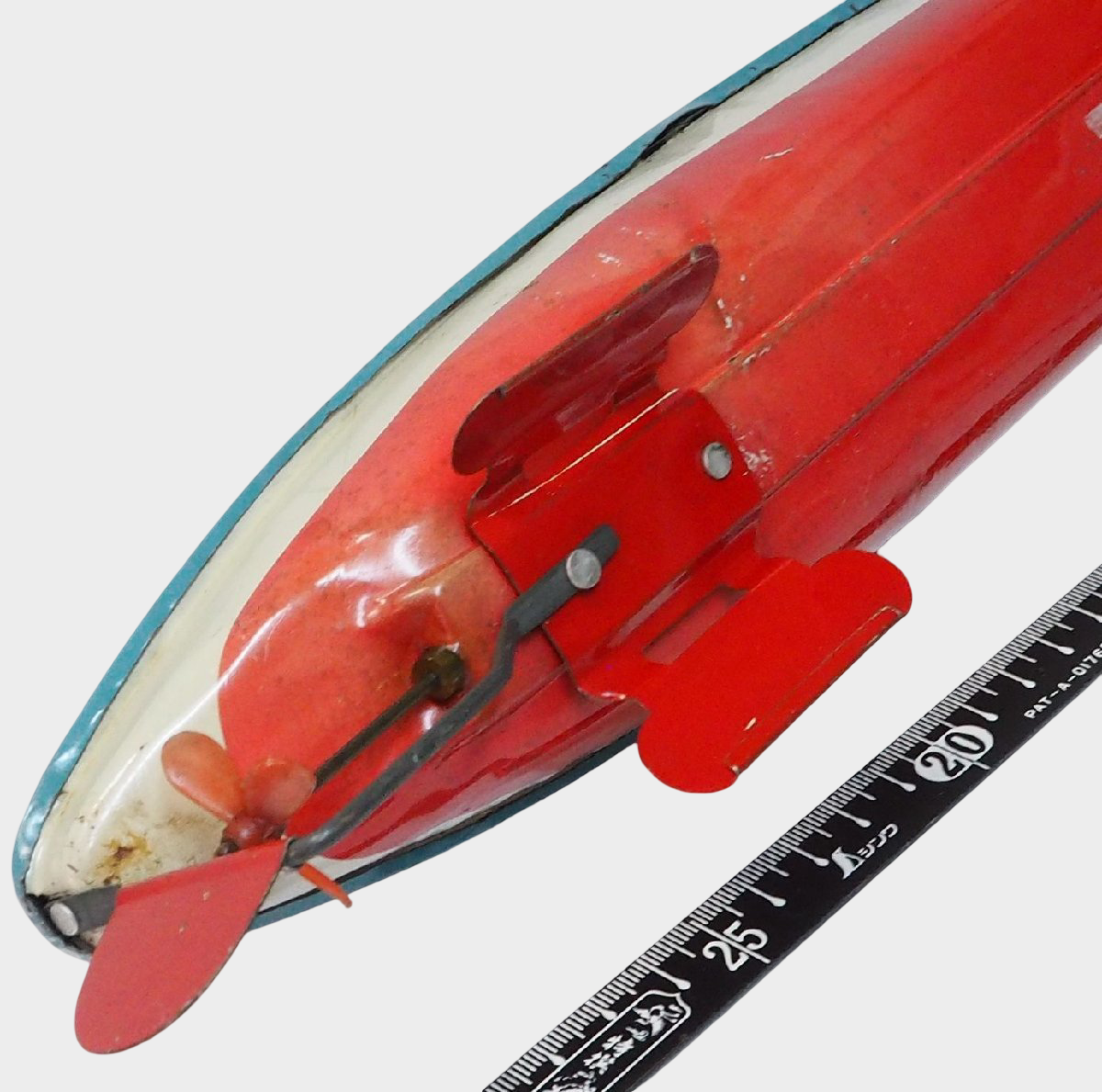 Rare Big X NK45 Submarine Tin Toy Yonezawa Japan Showa Retro Sci-Fi Friction Boat