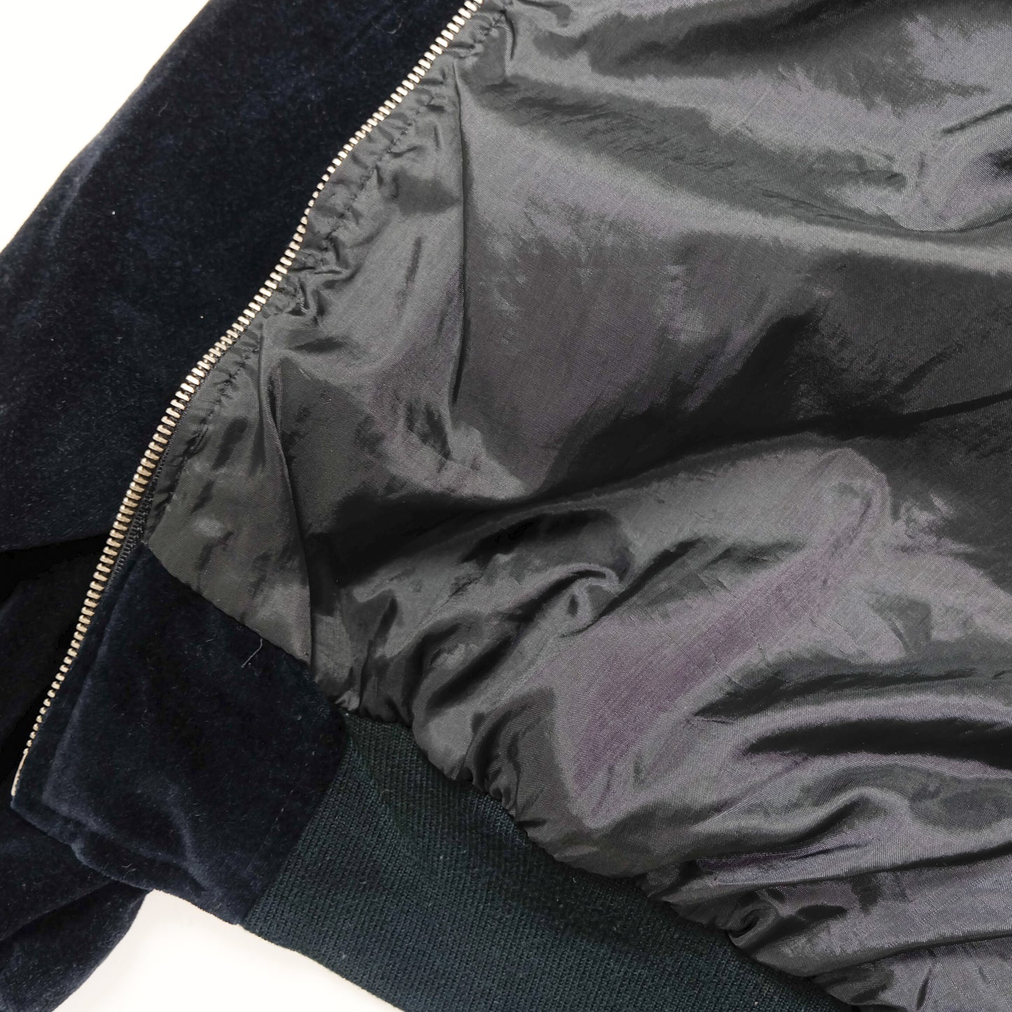 Vintage Black Velvet Dragon Sukajan Jacket L Japanese Yokosuka Souvenir Bomber White Irezumi Embroidery