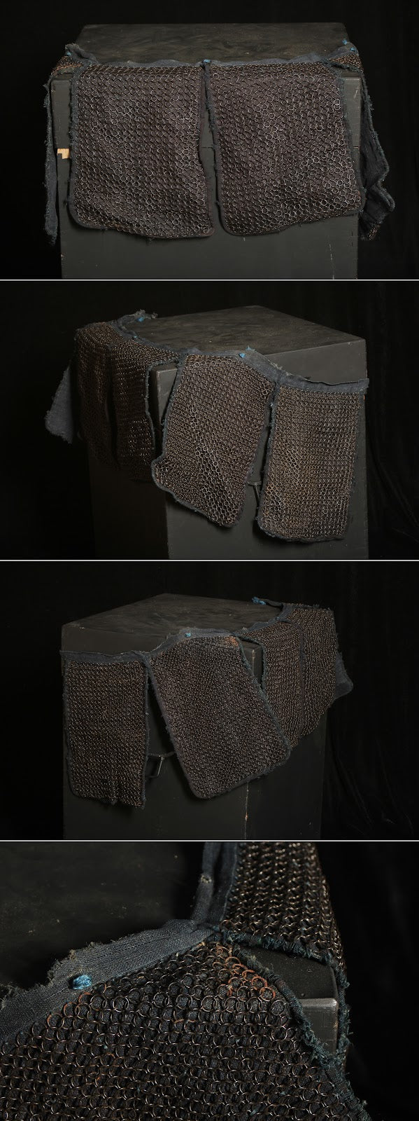 Samurai Yoroi Armor Kusari Bugu Kacchu Gusoku with Chainmail Hood | Edo Period Iron Defense Armor | Antique Japanese Martial Art