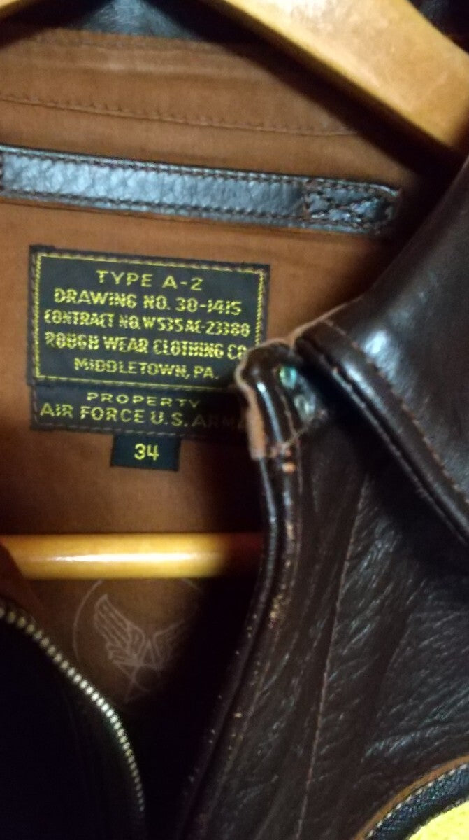 The Real McCoy’s A-2 Flight Jacket Doc’s Disciples Full Custom Horsehide WWII Nose Art Leather Jacket Vintage Replica