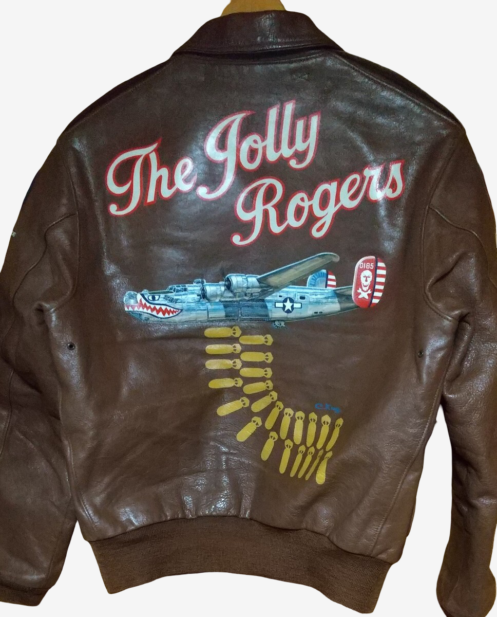 Toys McCoy A-2 Horsehide Flight Jacket Size 36 “Jolly Rogers” Nose