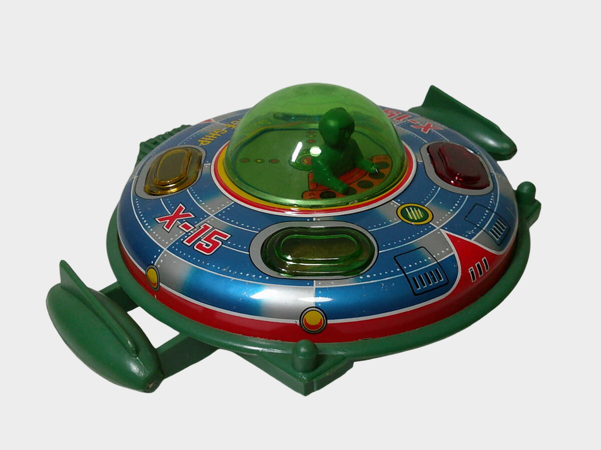 Japanese Tin Space Frontier UFO Disk Toy | Showa Era – Japonista