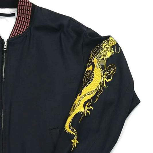 Wacko Maria Tim Lehi Dragon Embroidered Sukajan Jacket Dark XL