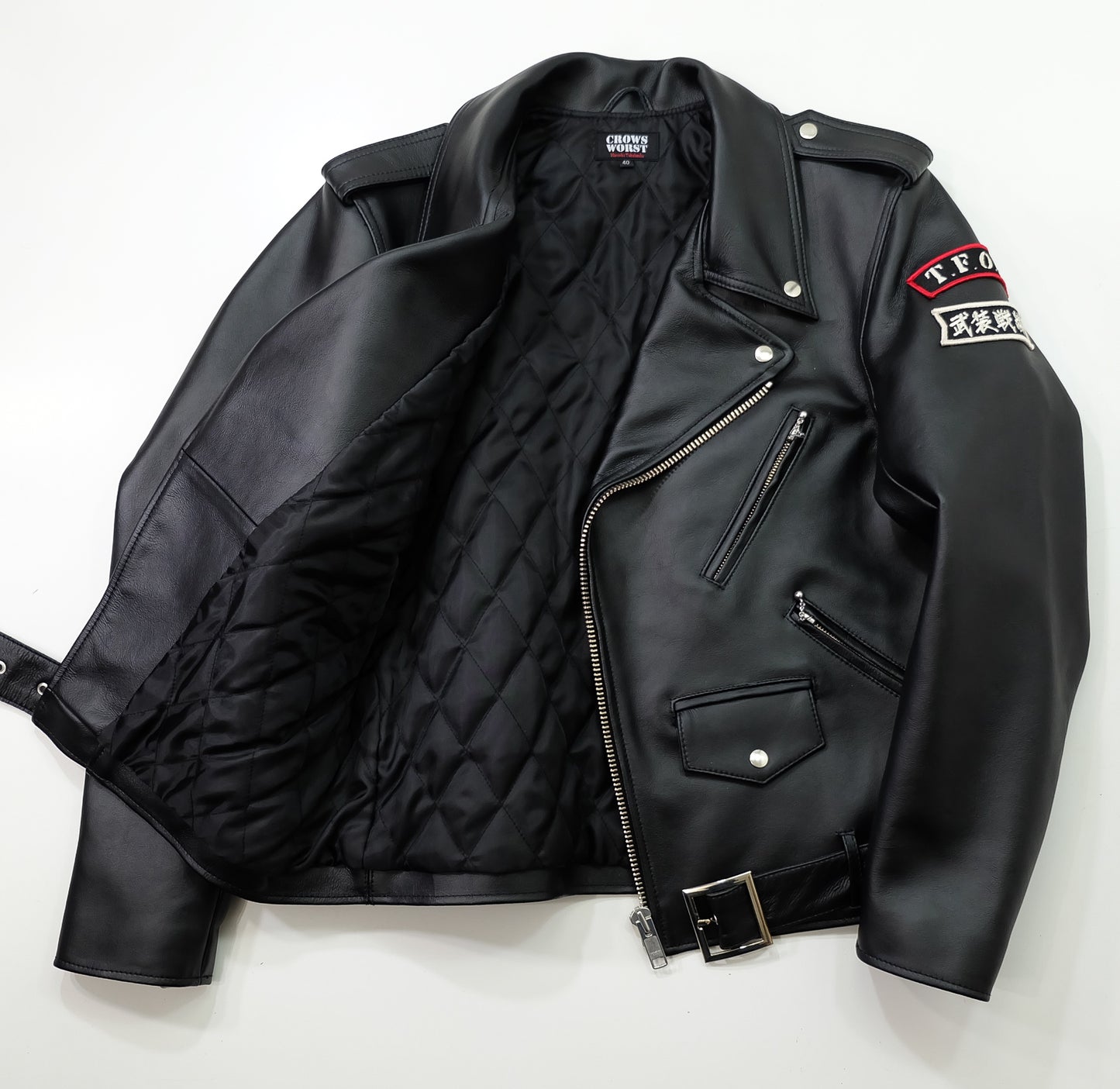 CROWS × WORST T.F.O.A The Front of Armament Leather Riders Jacket Size 38- M – Hiroshi Takahashi 武装戦線 Japanese Biker Bosozoku Manga Jacket