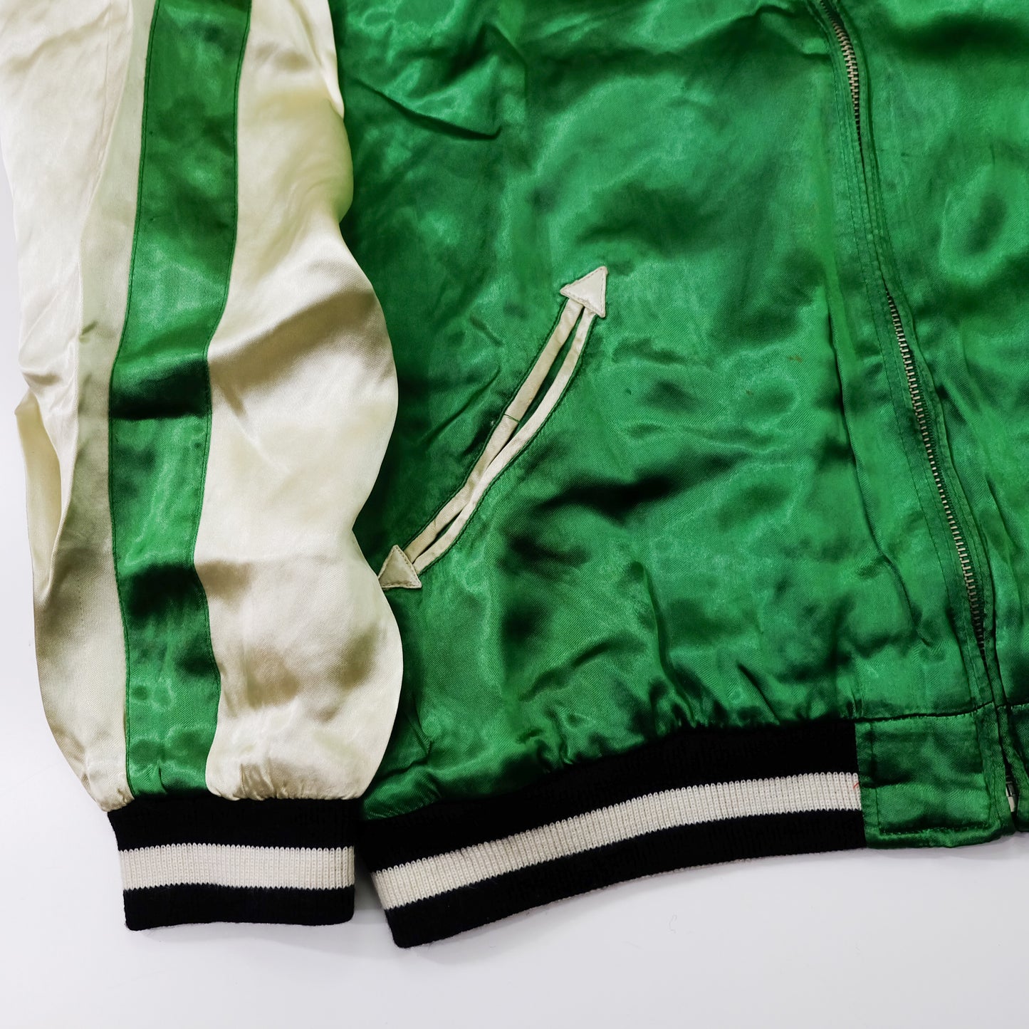 IOLANI Vintage Japanese Sukajan Jacket Rooster Chicken Embroidery Reversible Souvenir Bomber Tour Jacket Green Navy Zodiac Y2K