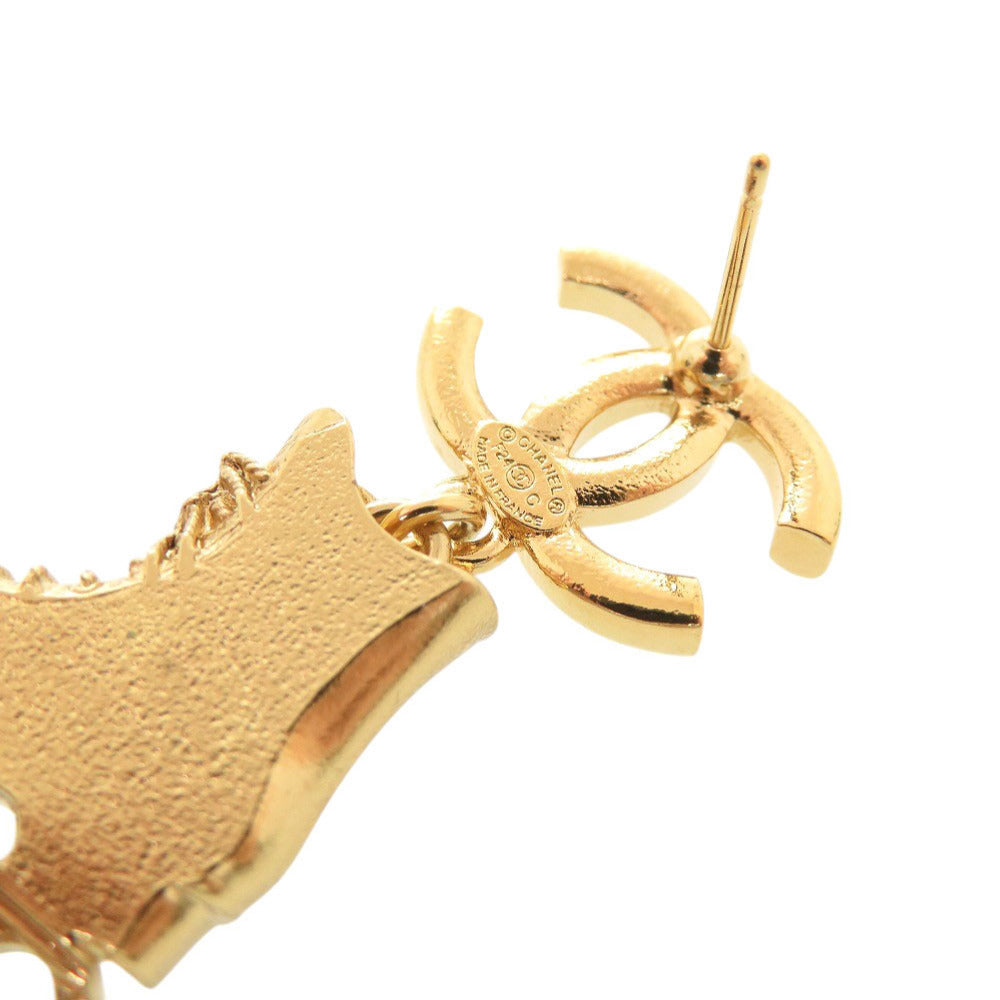 Chanel Roller Skate Drop Earrings, Faux Pearl Wheels, Gold Tone, Cruise 2024 (24C), Unused, with Box, view 6