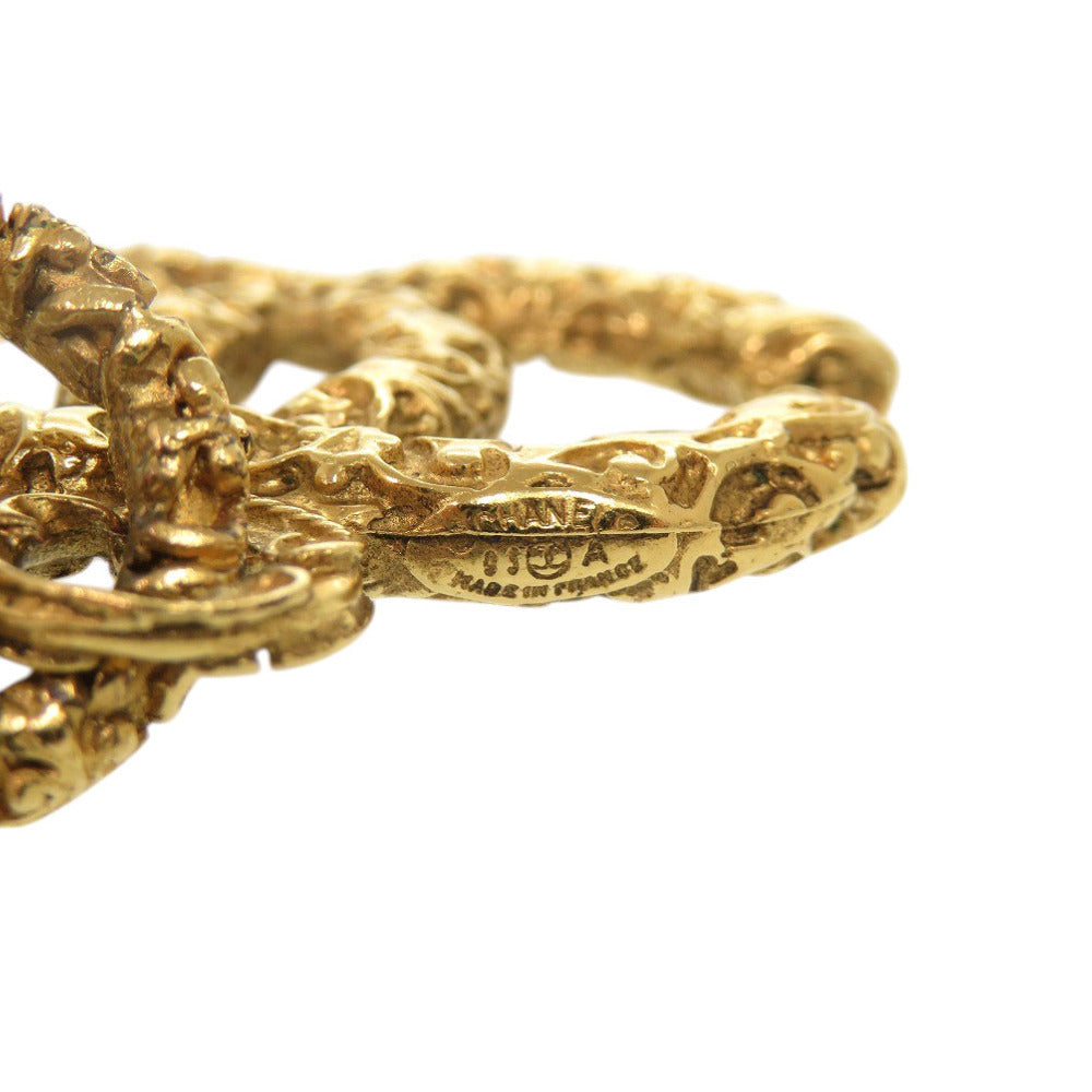 Chanel Vintage Lava CC Pendant Necklace, Textured Gold Tone Chain, Autumn 1995 (95A), with Box, view 9