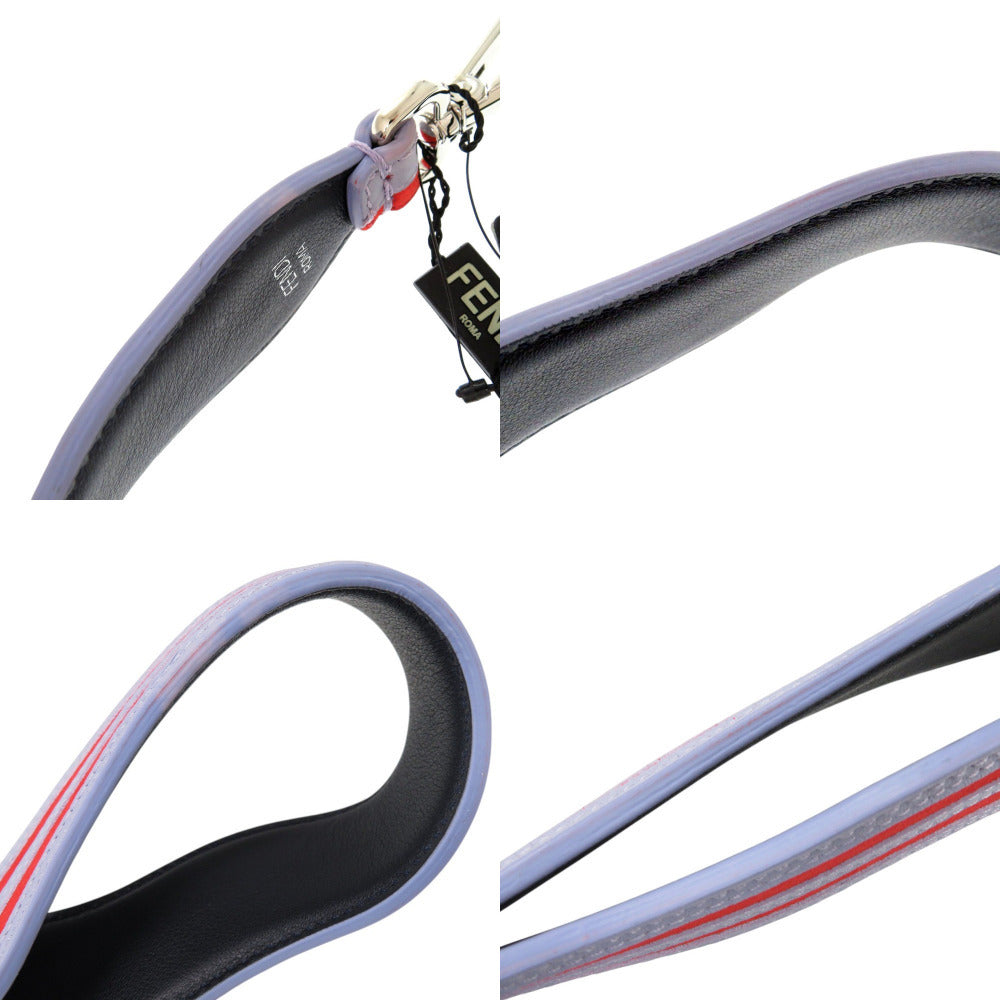Fendi Strap You in Red and Lilac Wave Suede, Black Leather Reverse, Silver-Tone Hardware, Unused, view 9