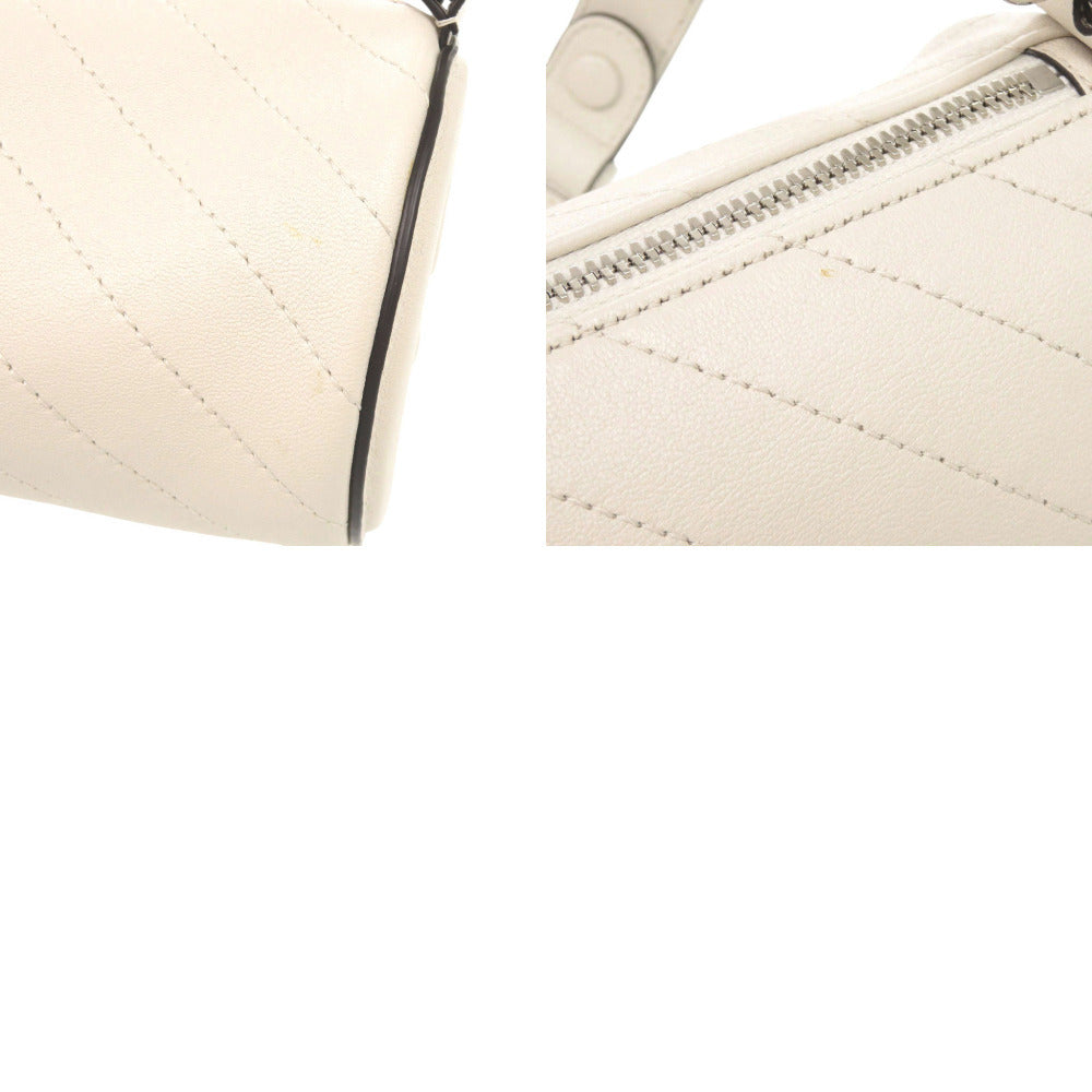 Gucci Blondie Barrel Shoulder Bag 760170, White Diagonal-Stitched Leather, view 10