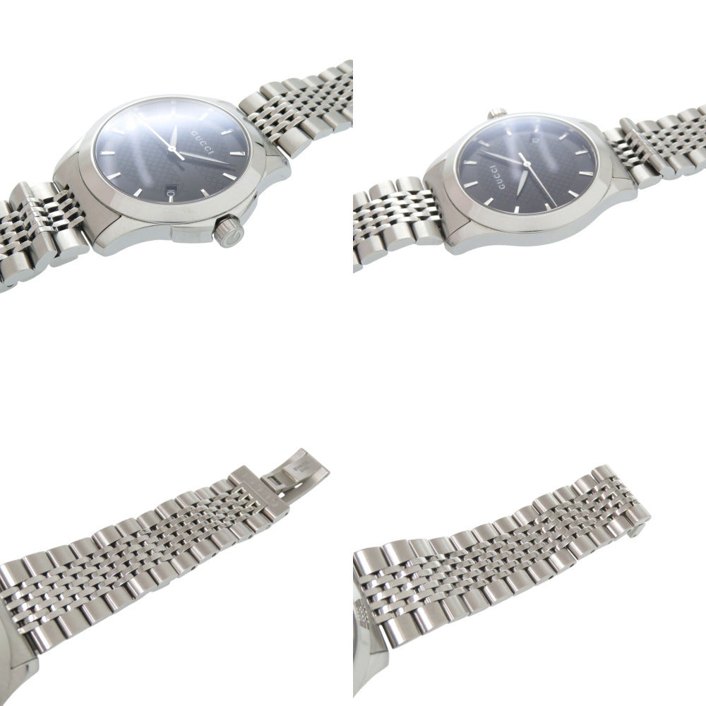 Gucci G-Timeless Watch 126.4, Black Dial, Stainless Steel Bracelet, Quartz, with Box, view 7