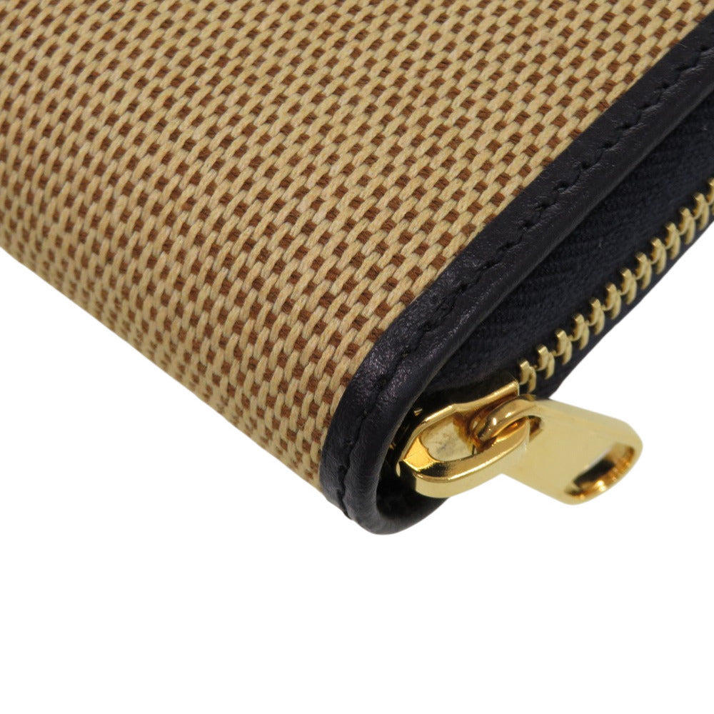 Gucci Horsebit 1955 Zip-Around Wallet 621889, Beige and Navy Canvas, with Box, view 10
