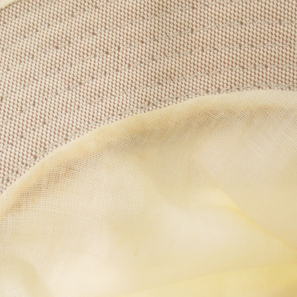 Hermès Motsch Bucket Hat, White and Beige Cotton, Size 56, view 8