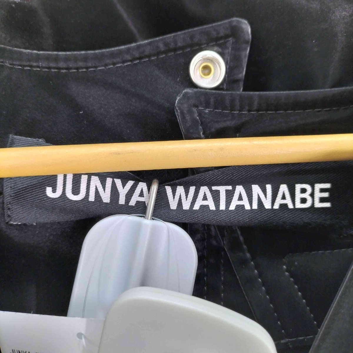 Junya Watanabe AW2022 Reconstructed Biker Jacket in Coated Black Polyester with Multiple Zips, Size M, view 6