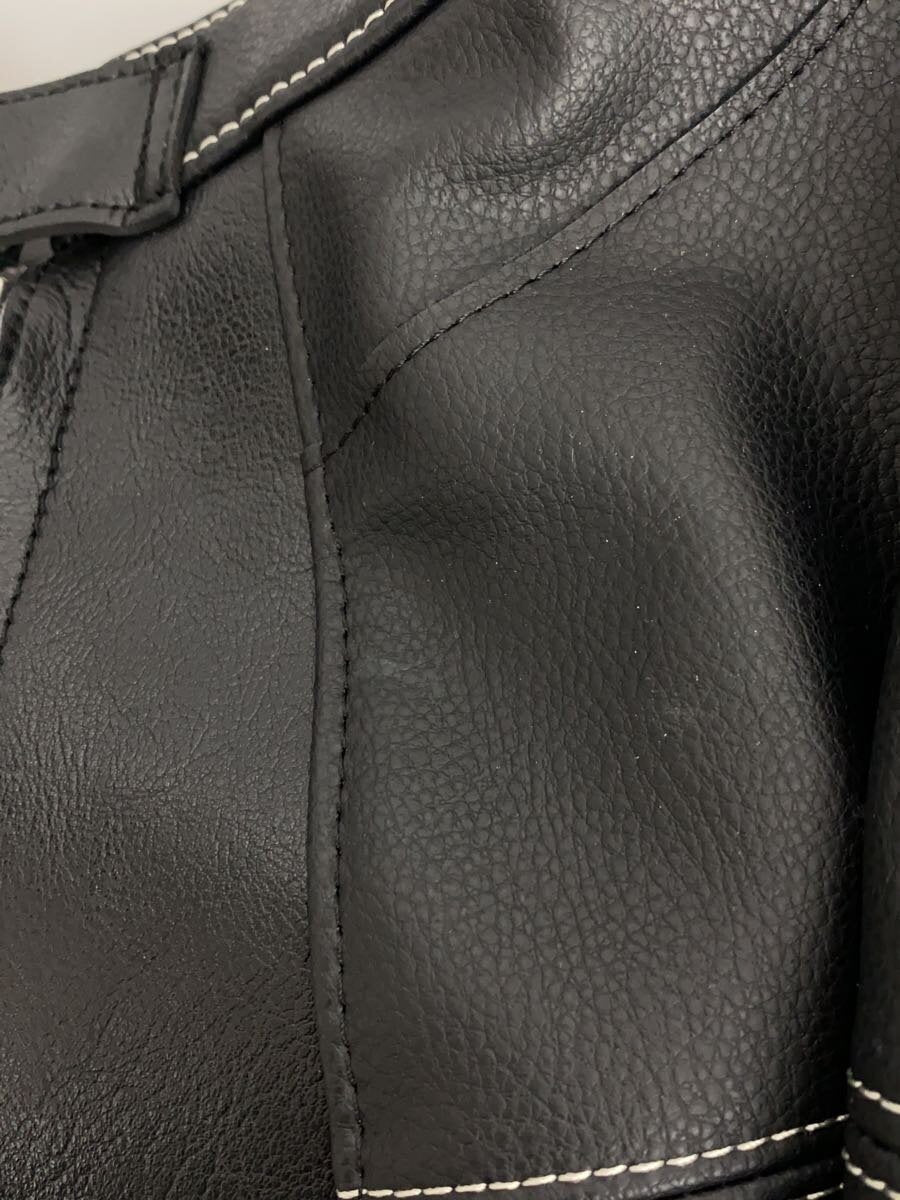 Junya Watanabe AW2023 Faux Leather Utility Vest with Toggle Pockets and Contrast Stitching, Black, Size S, view 5