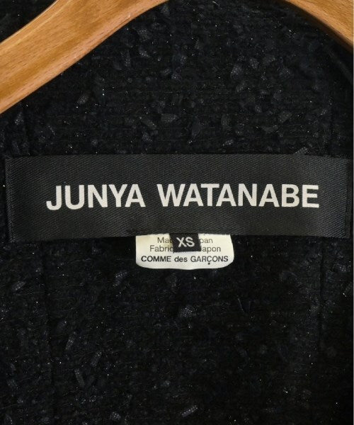Junya Watanabe Black Fancy Tweed Coat, Pleated Fan Back and Panelled Skirt, Gold Crest Buttons, Size XS, view 10