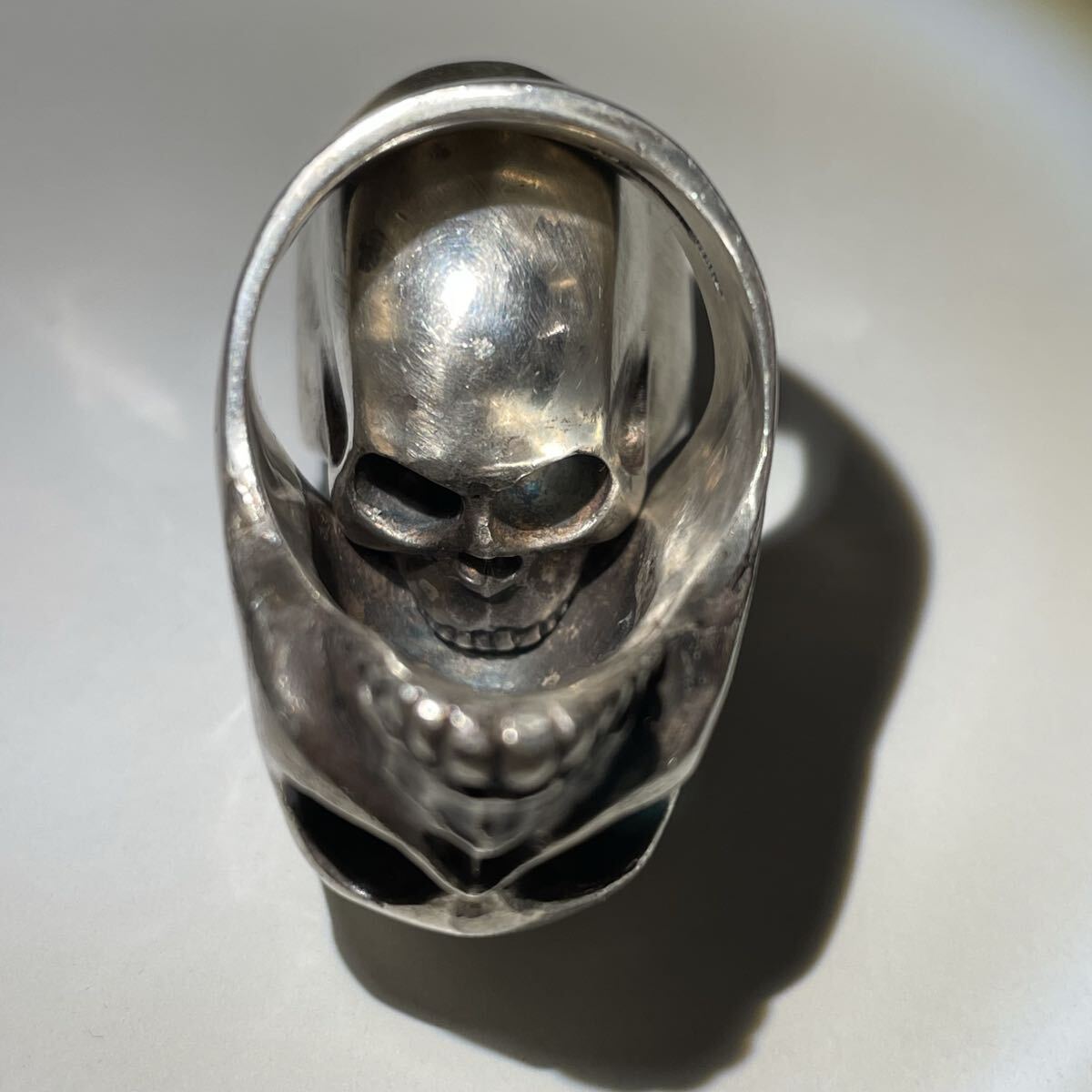 Junya Watanabe MAN x dip AW2005 Silver Skull Ring Pair, Corso Como Exclusive, Japanese Sizes 18 and 8, with Case, view 10