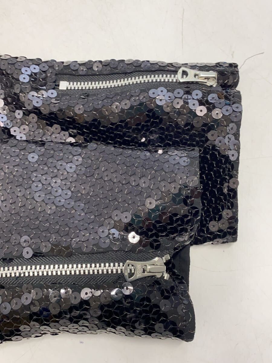 Junya Watanabe SS2021 Sequinned Rider Jacket with Asymmetric Zip, Black, Size XS, view 6