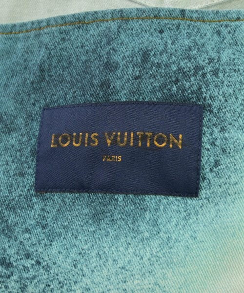 Louis Vuitton LV Spray Monogram Denim Jacket, White and Teal Gradient, Size 50, view 6