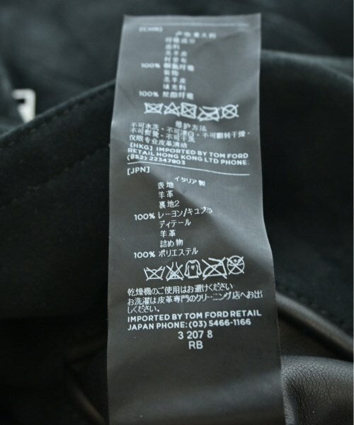 Tom Ford Black Suede Double Riders Jacket with Leather Elbow Patches and Nappa Trim, Size 50, Made in Italy, view 10