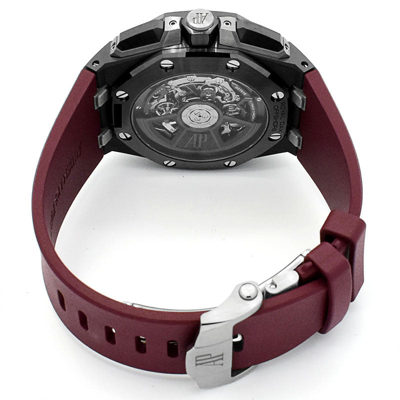 Audemars Piguet Royal Oak Offshore Flying Tourbillon Chronograph Ref. 26622CE.OO.D002CA.03 · 43mm Black Ceramic · Cal. 2967 · Burgundy Special Edition