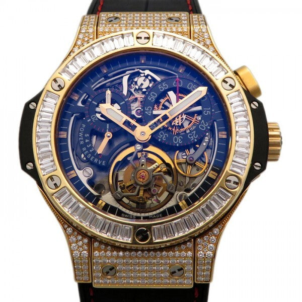 Hublot Big Bang Tourbillon Ref. 308.PX.130.RX.094 18K Pink Gold · Baguette Diamond Bezel · Skeleton Manual Wind