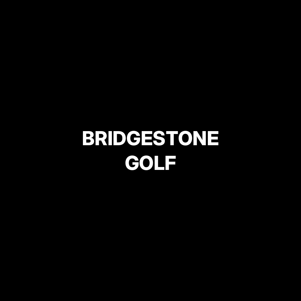 Bridgestone Golf wordmark in white capitals on a black square
