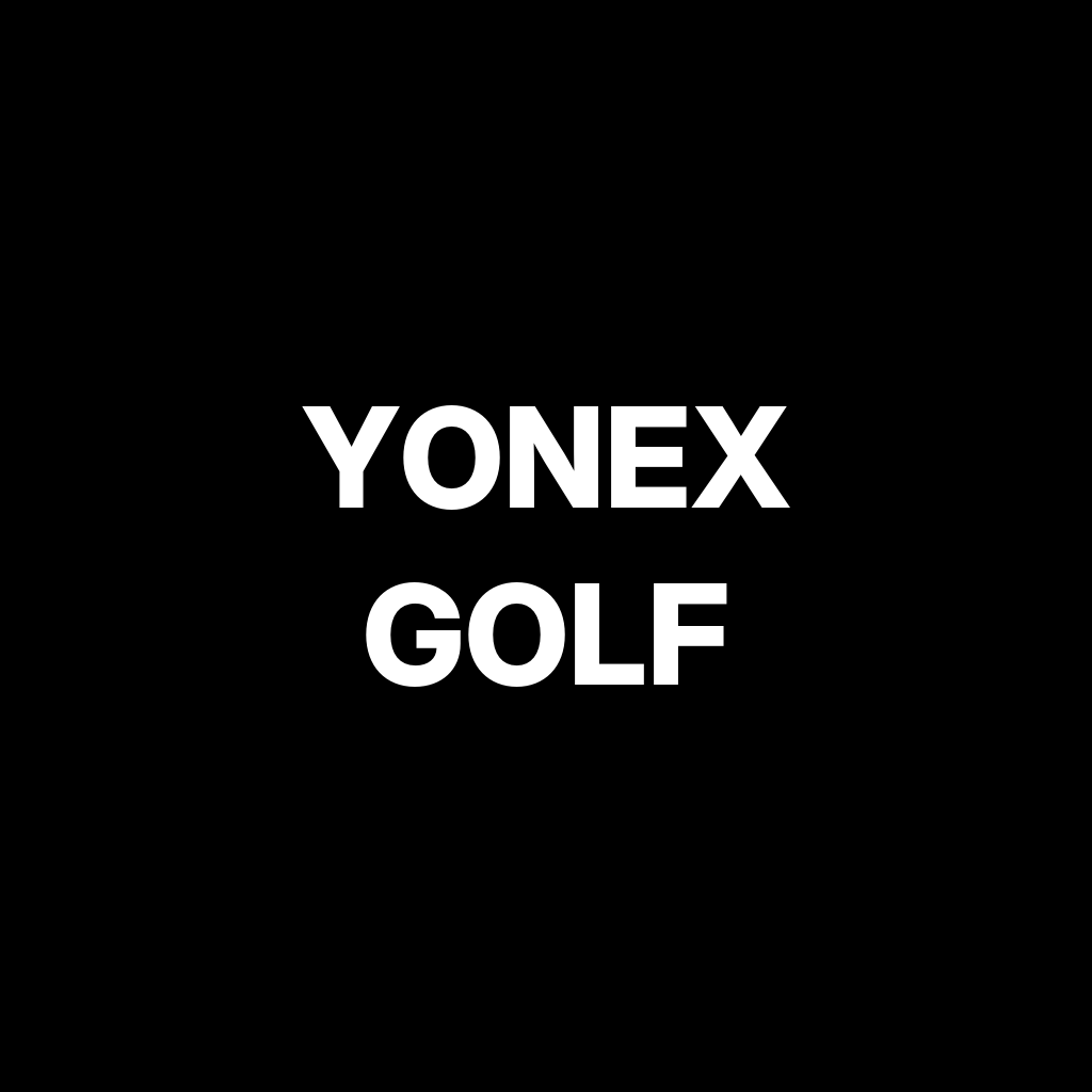 Yonex Golf wordmark in white capitals on a black square